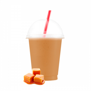 Молочный коктейль с топпингом карамель